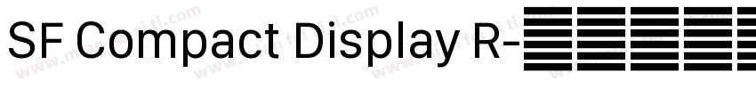 SF Compact Display R字体转换